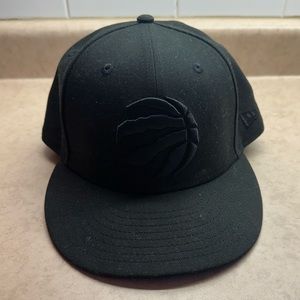 New Era 7 1/2 Black on Black Toronto Raptors Hat